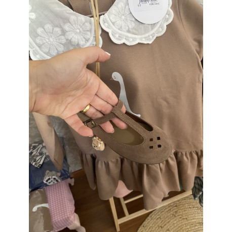 merceditas ante chuches en color taupe