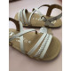 sandalias  tiras blancas niña barefoot