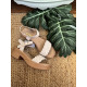 SANDALIA BEIGE TRENZADA